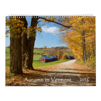 Calendrier Mural Automne au Vermont - 2015