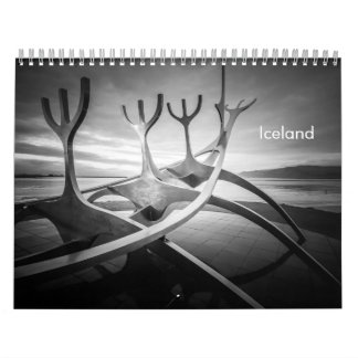Calendrier Mural B&W Islande