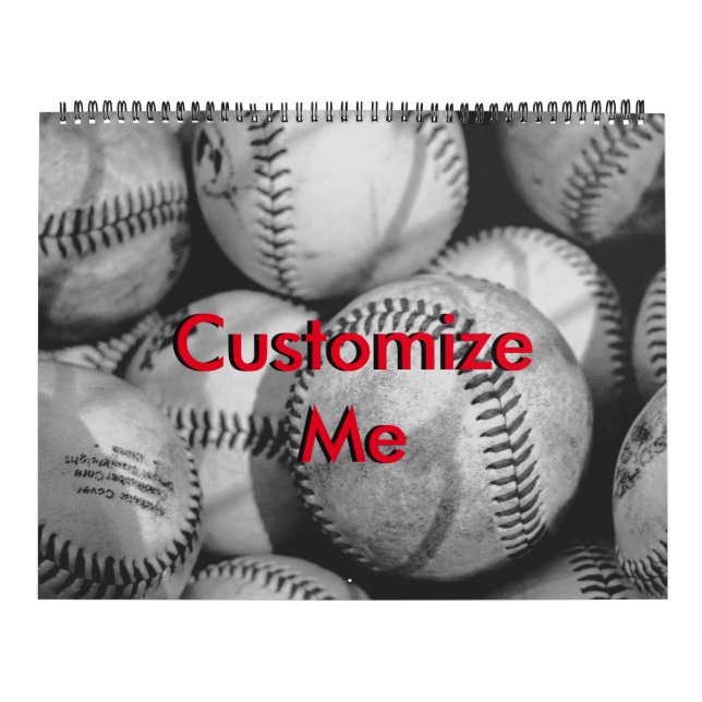 Calendrier Mural Balles en noir et blanc (Protection)