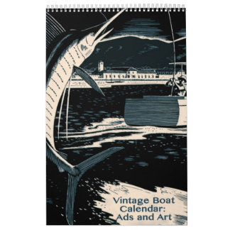 Calendrier Mural Bateaux vintages et vie aquatique