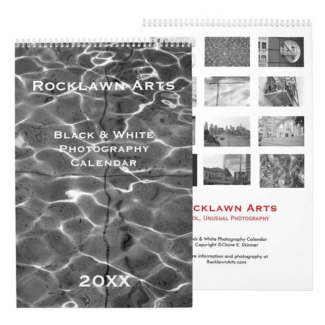 Calendrier Mural Beaux-Arts Photographie noir et blanc Espagnol 202 (Fine Art Black and White Photography Spanish Calendar, front/back)