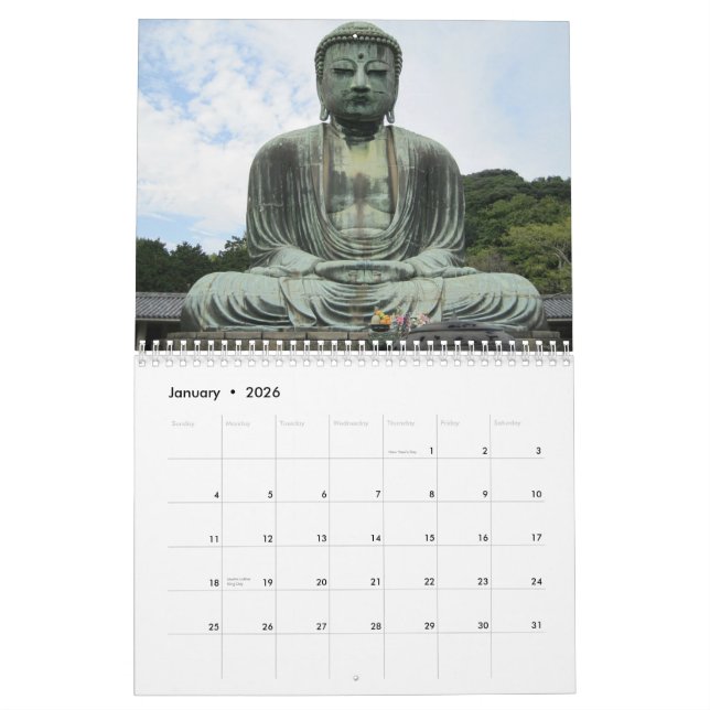 Calendrier Mural Belle statue spirituelle 2015 de Bouddha (Jan 2026)