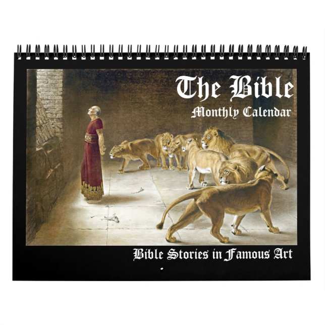 Calendrier Mural Bible Biblique Beaux-Art Mensuel (Protection)