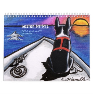 Calendrier Mural Boston Terriers Off-Leash Art™ Vol 1