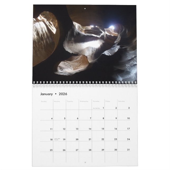 Calendrier Mural Canyons du sud-ouest (Jan 2026)