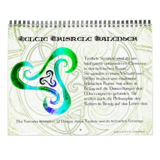 Calendrier mural Celtic Triskele + jours fériés ce