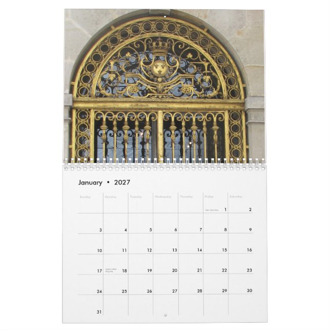Calendrier Mural Château De Versailles (Jan 2027)