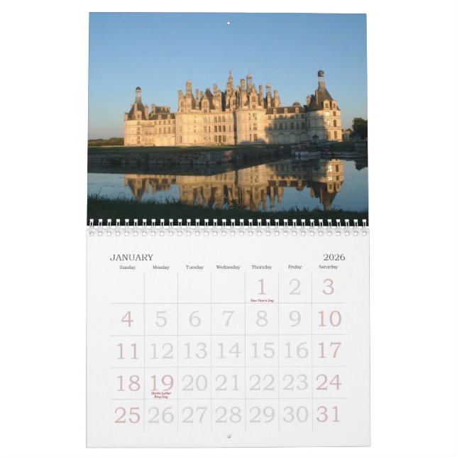 Calendrier Mural Château en à l'Europe et au Japon (Jan 2026)