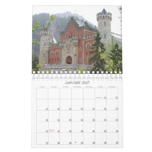 Calendrier Mural Châteaux 2008 (Jan 2027)