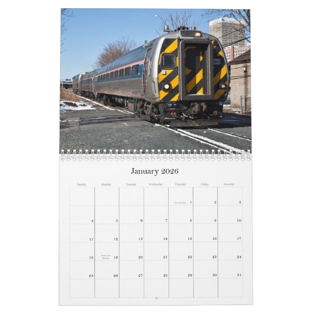 Calendrier Mural Chemins de fer de la Côte Est V1 (Jan 2026)