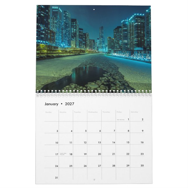 Calendrier Mural Chicago 2015 (Jan 2027)