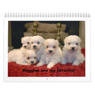 Calendrier Mural Chiots maltais