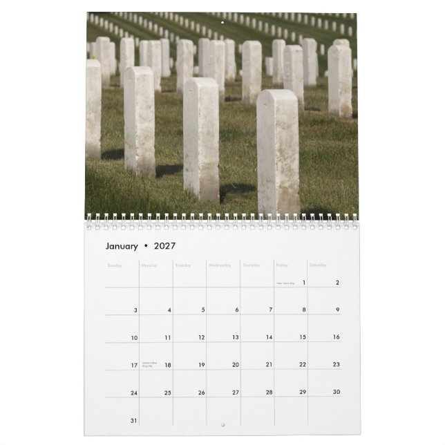 Calendrier Mural Cimetière militaire (Jan 2027)