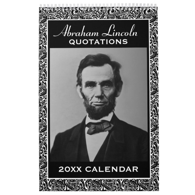 Calendrier Mural Citations d'Abe Lincoln avec photo présidentielle (Protection)