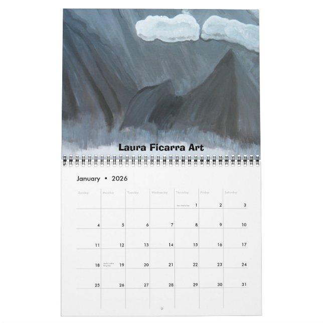 Calendrier Mural Collecte d'eau (Jan 2026)