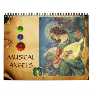 CALENDRIER MURAL COLLECTION D'ART FINE DES ANGELS MUSICAUX 2017