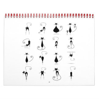 Calendrier Mural Collection de chats noirs