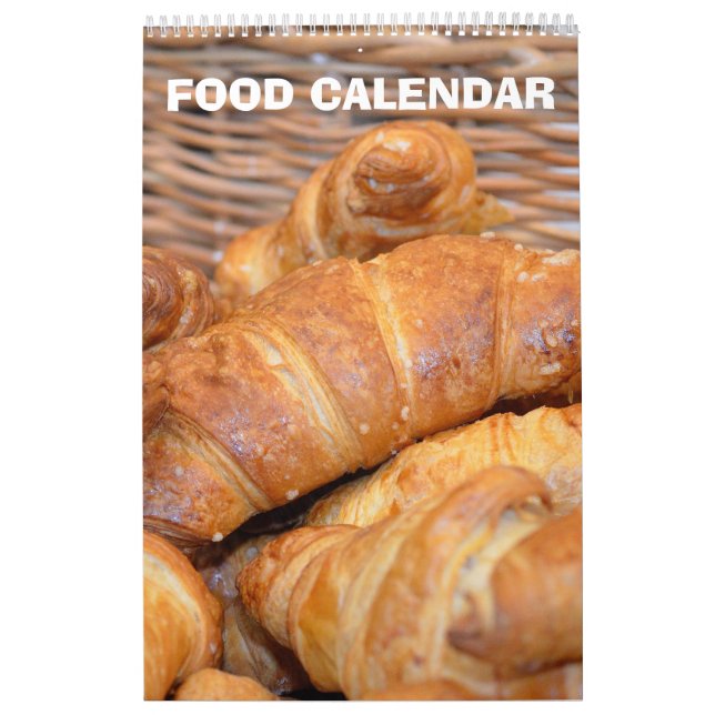 Calendrier Mural Collection d'images alimentaires de 12 mois (Protection)