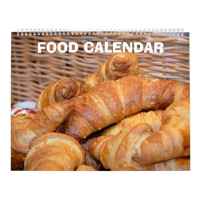 Calendrier Mural Collection d'images alimentaires de 12 mois (Protection)