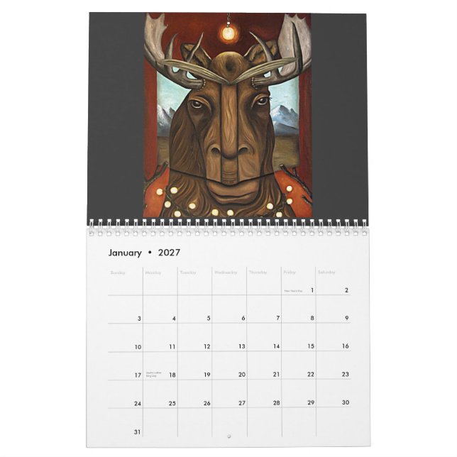 Calendrier Mural contorsionniste, 2011 (Jan 2027)