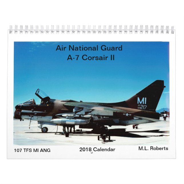 Calendrier Mural Corsaire de la garde nationale d'air A-7 II (Protection)