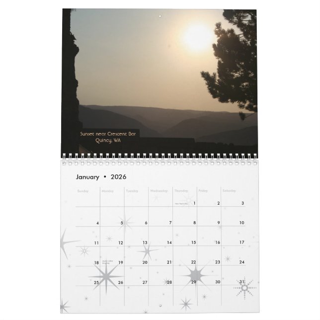 Calendrier Mural Coucher du soleil de lever de soleil… (Jan 2026)