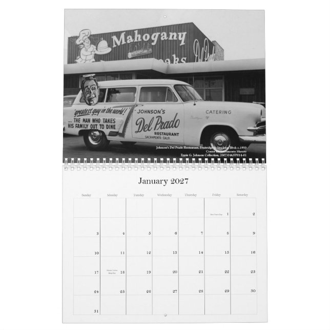 Calendrier Mural Courrier-2ÈME GUERRE MONDIALE Sacramento (Jan 2027)