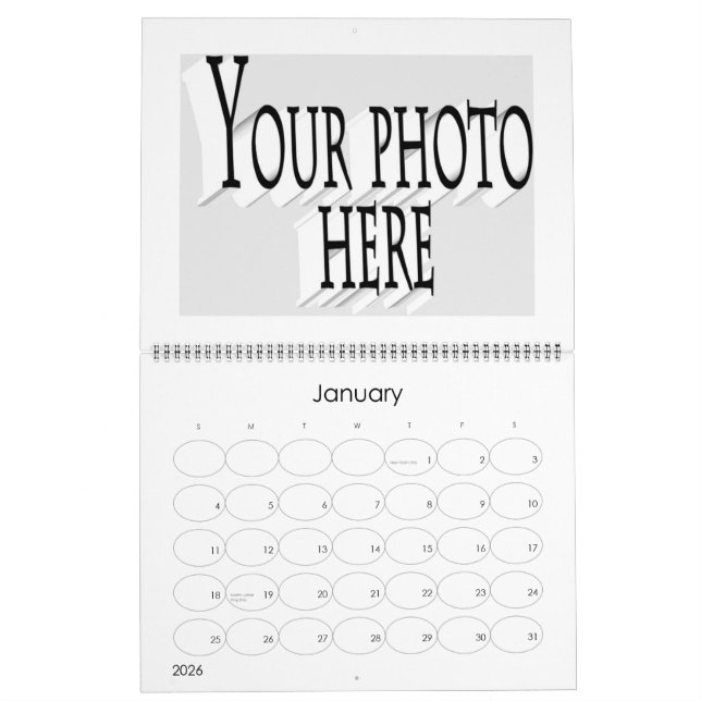 CALENDRIER MURAL CRÉER VOTRE PROPRE PHOTO (Jan 2026)