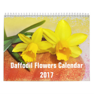 Calendrier Mural Daffodil Fleurs Floral 2017