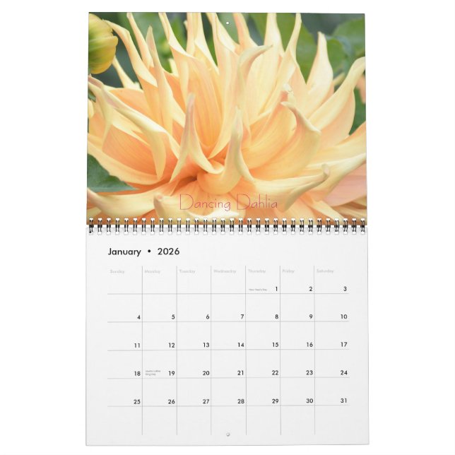 Calendrier Mural Dahlia Floral Imaginaire 2014 Wall Calender (Jan 2026)