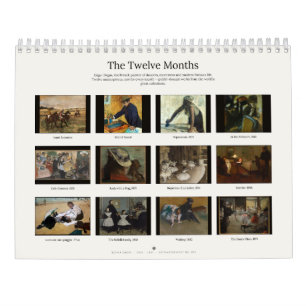 Calendrier mural d'art fin Edgar Degas