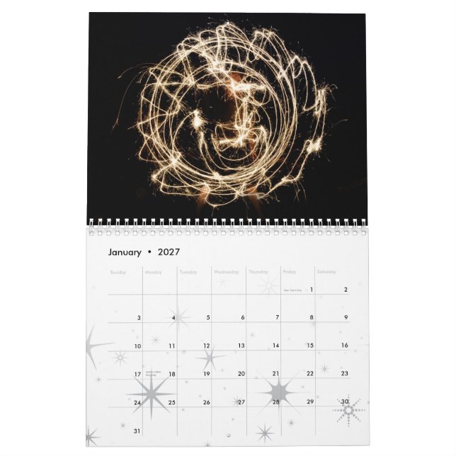 Calendrier Mural Dates de SparklerArt (Jan 2027)
