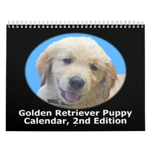 Calendrier mural de chiot de golden retriever