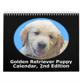 Calendrier mural de chiot de golden retriever