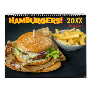 Calendrier mural de nourriture Hamburger 2027 