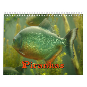 Calendrier mural de piranhas