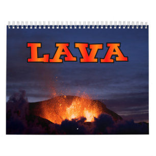 Calendrier mural de volcan de lave