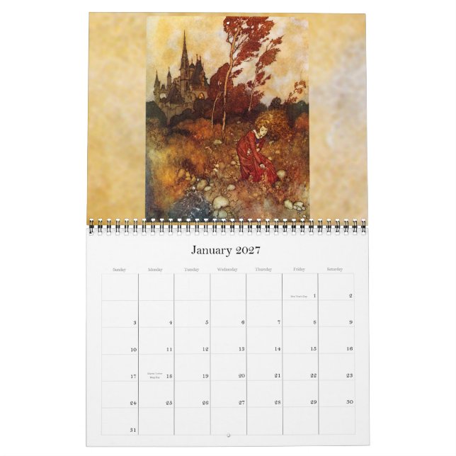 Calendrier mural d'Edmun Dulac 2011 (Jan 2027)