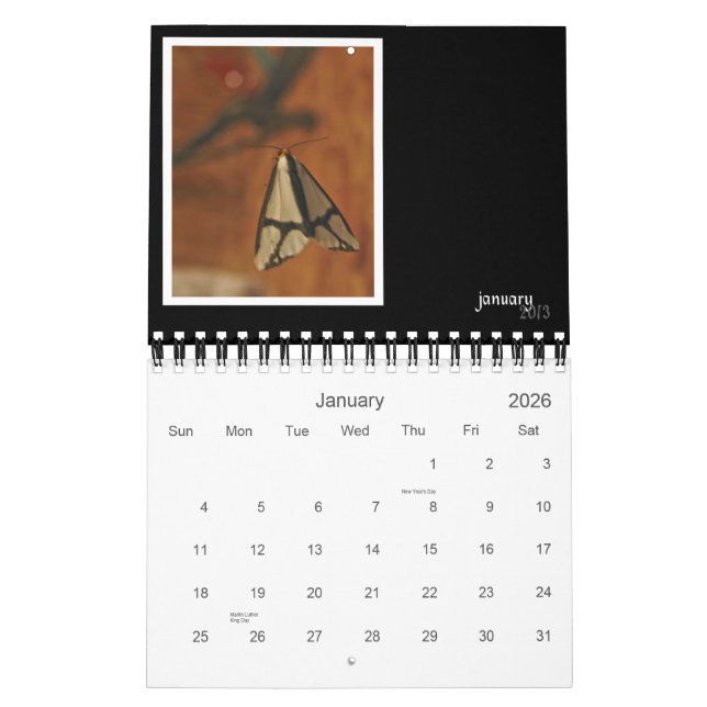 Calendrier mural des critères et des bogues 2013 (Jan 2026)