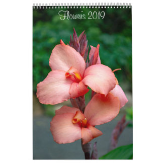 Calendrier mural des fleurs 2019 par Lisa Blake