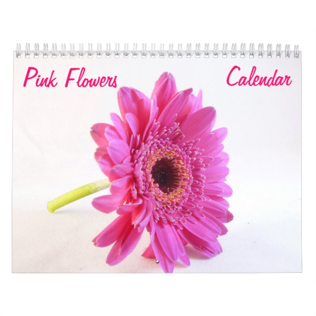 Calendrier mural des fleurs roses (Protection)
