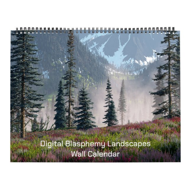 Calendrier mural des paysages de blasphème numériq (Protection)