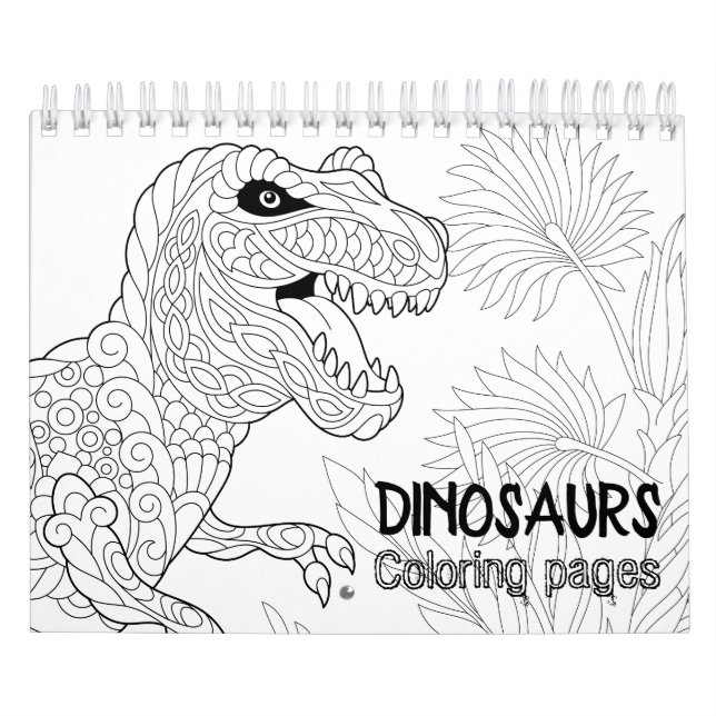 Calendrier Mural Dinosaures colorant des pages (Protection)