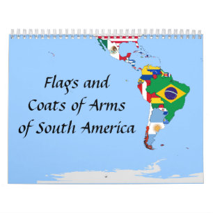 Calendrier Mural drapeaux d'amérique du sud