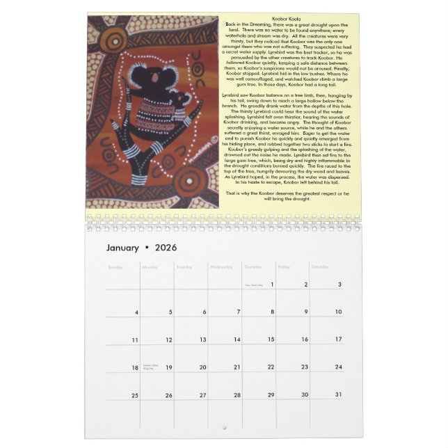 Calendrier Mural Dreamtime Calender 2011 (Jan 2026)
