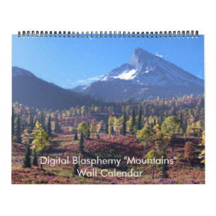 Calendrier mural du blasphème numérique "Montagnes