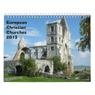 Calendrier Mural Églises chrétiennes européennes 2013