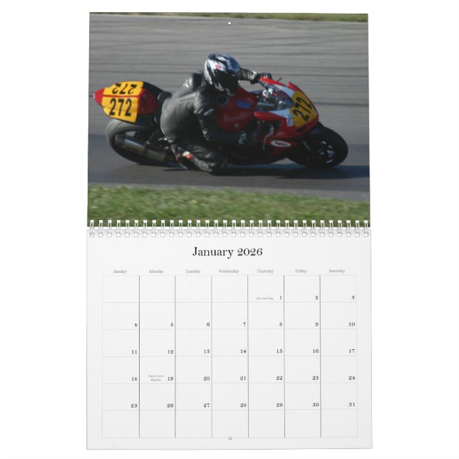 Calendrier Mural Emballage de moto (Jan 2026)