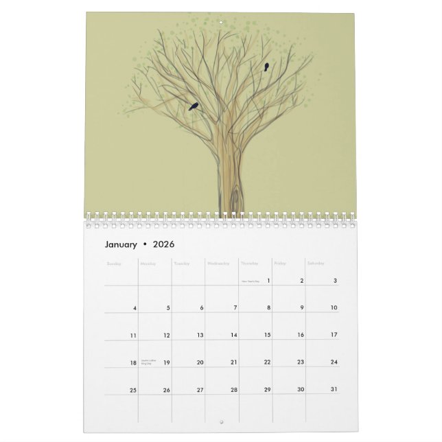 Calendrier Mural En l'année 2012 (Jan 2026)