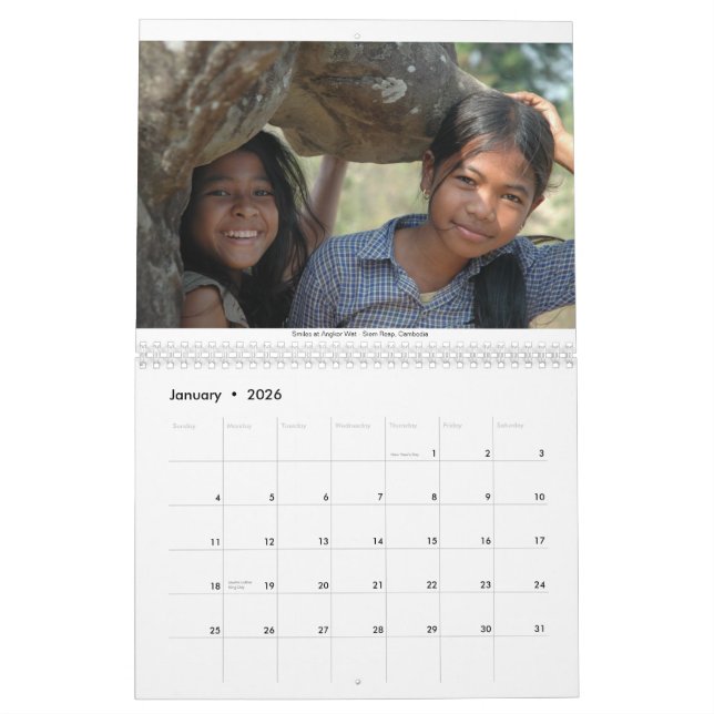 Calendrier Mural Enfants du monde (Jan 2026)